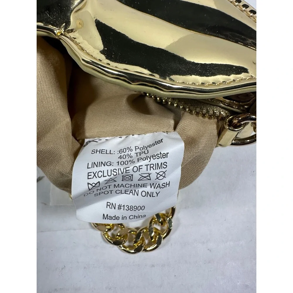 Shirelleath Kiss Lips Clutch Evening Bag Gold Chain Strap‎ Party Purse